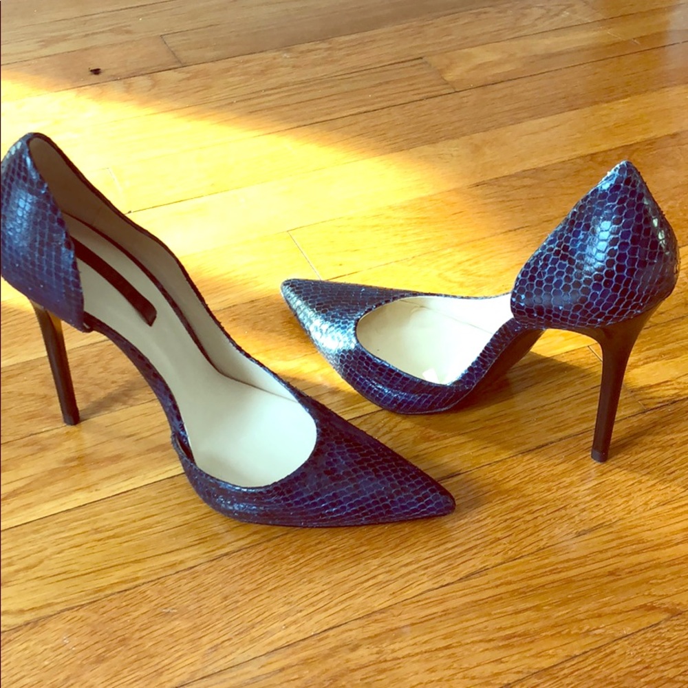 Sexy Zara blue snake shoes
